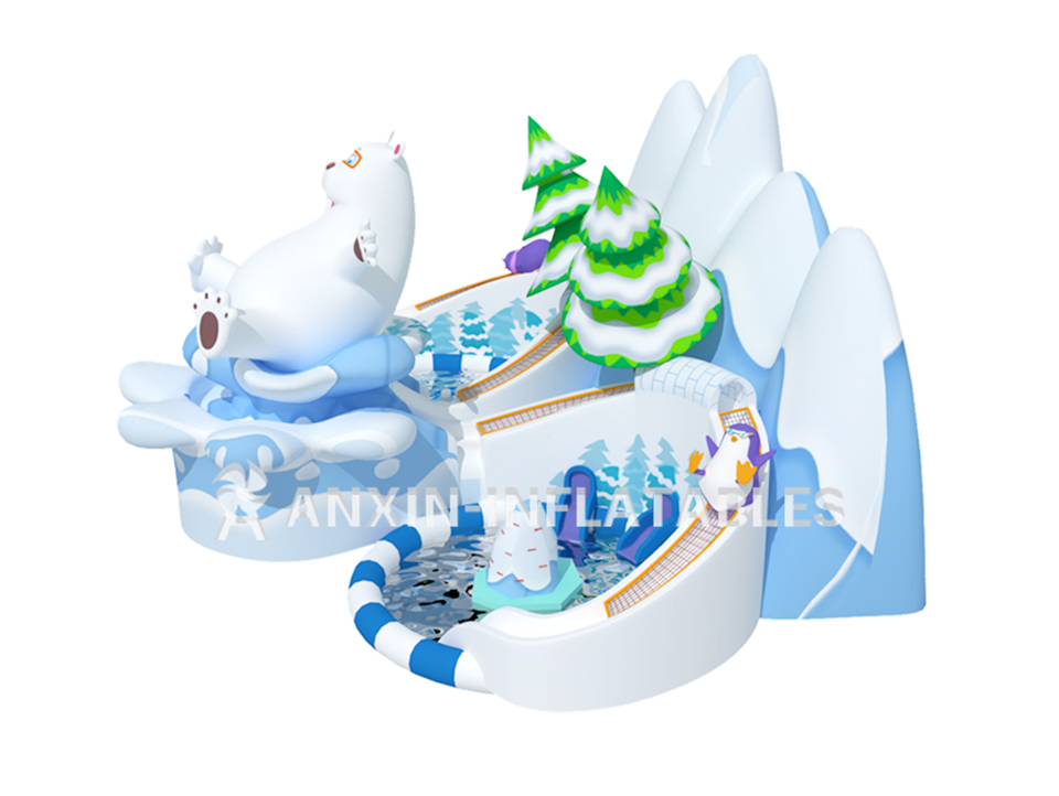 Outdoor commercial grade inflatable mobile water park