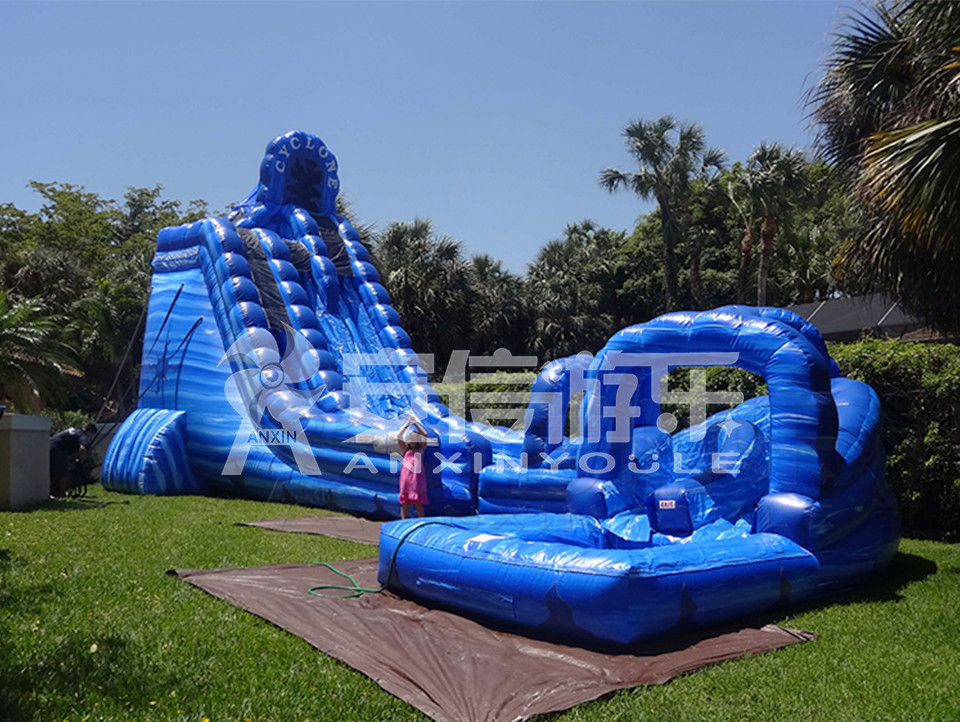 Giant inflatable water slide