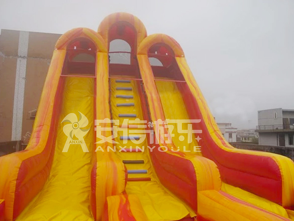 Giant inflatable water slide