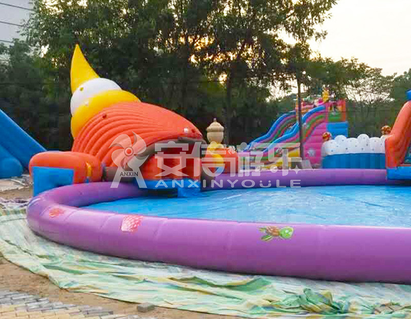 ANXIN Inflatable obstacle course floating mobile water park