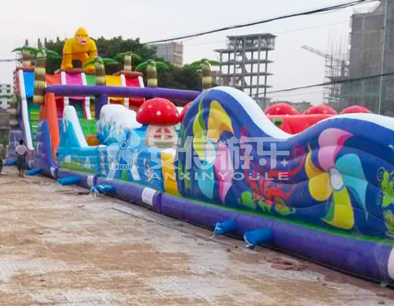 ANXIN Inflatable obstacle course floating mobile water park