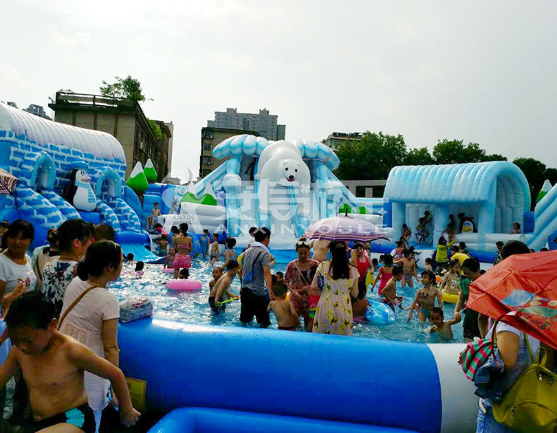 ANXIN Inflatable obstacle course floating mobile water park