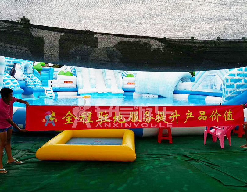 ANXIN Inflatable obstacle course floating mobile water park