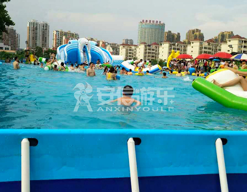 ANXIN Inflatable obstacle course floating mobile water park