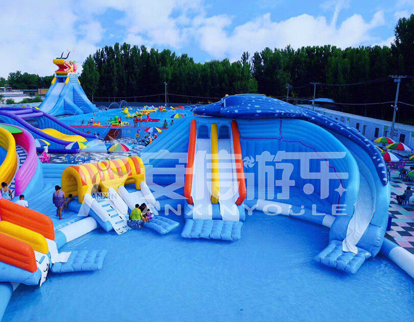 ANXIN Inflatable obstacle course floating mobile water park