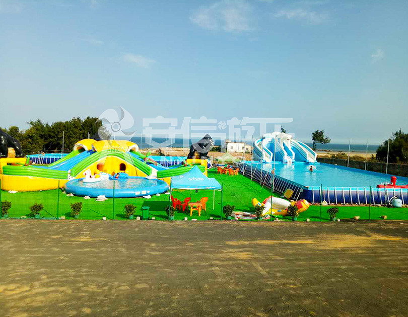 ANXIN Inflatable obstacle course floating mobile water park