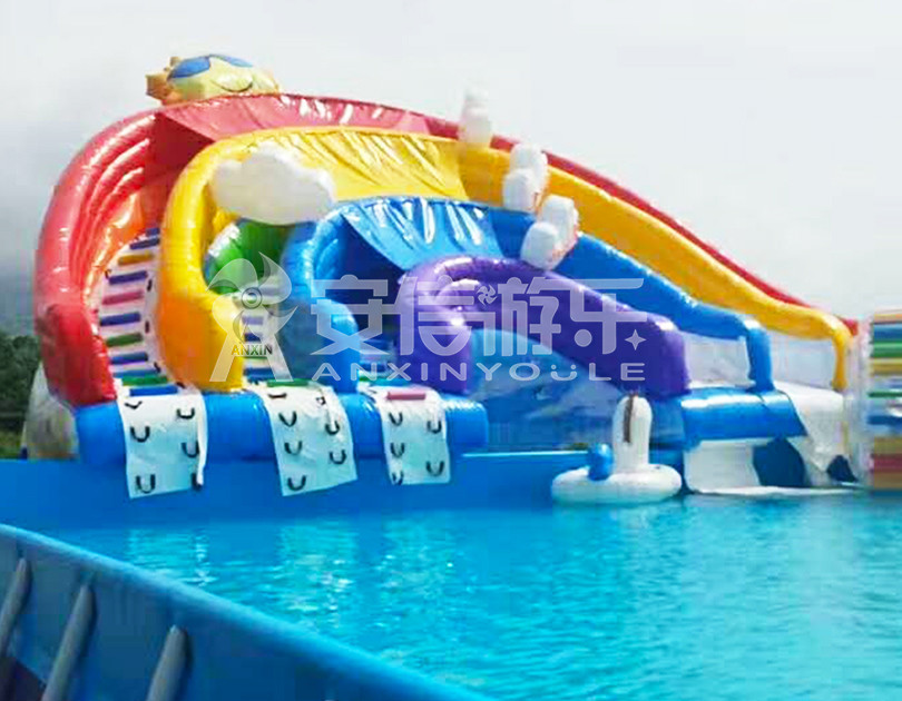 ANXIN Inflatable obstacle course floating mobile water park