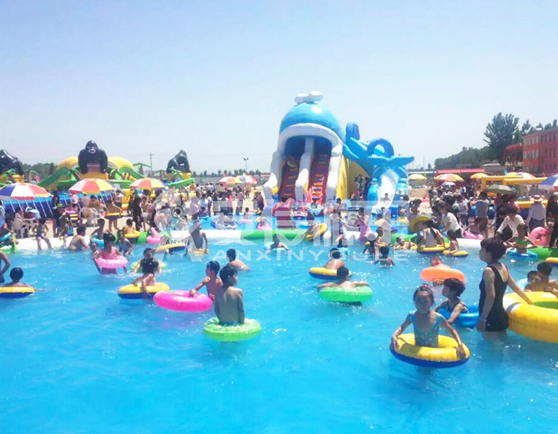 ANXIN Inflatable obstacle course floating mobile water park