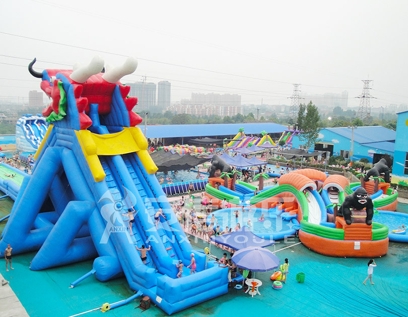 ANXIN Inflatable obstacle course floating mobile water park