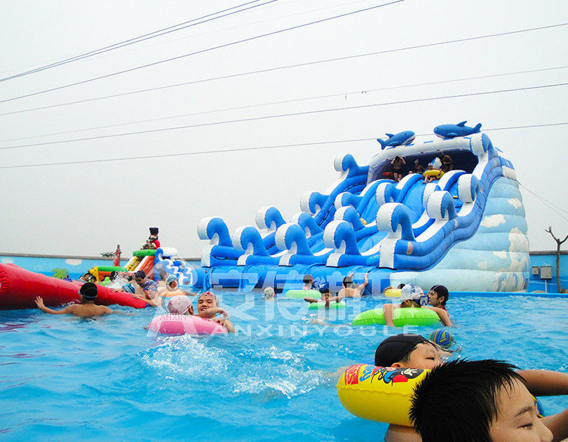 ANXIN Inflatable obstacle course floating mobile water park