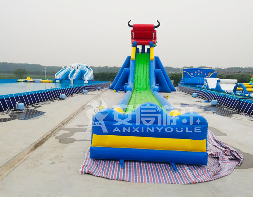 ANXIN Inflatable obstacle course floating mobile water park