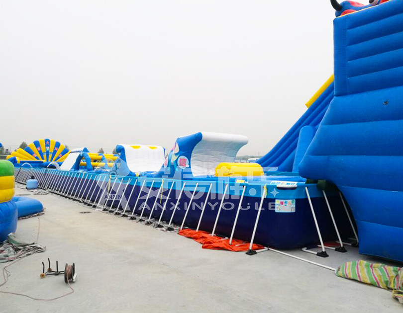 ANXIN Inflatable obstacle course floating mobile water park