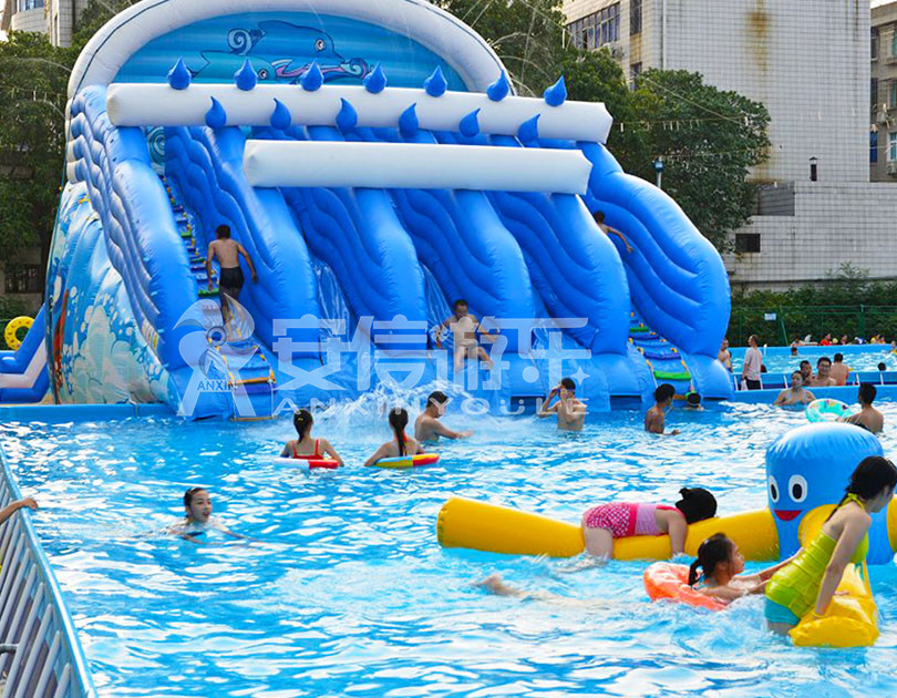 ANXIN Inflatable obstacle course floating mobile water park