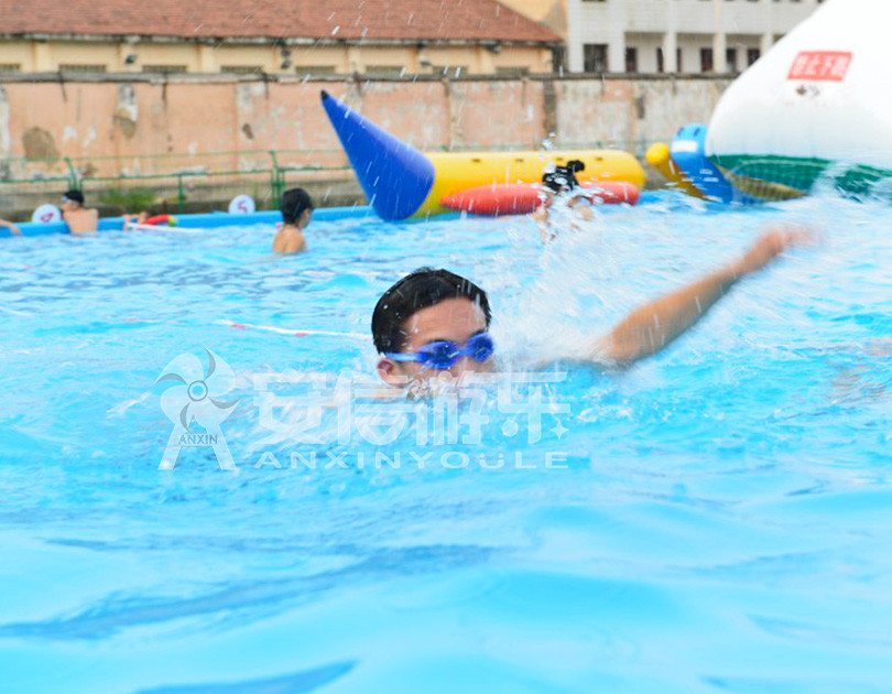 ANXIN Inflatable obstacle course floating mobile water park