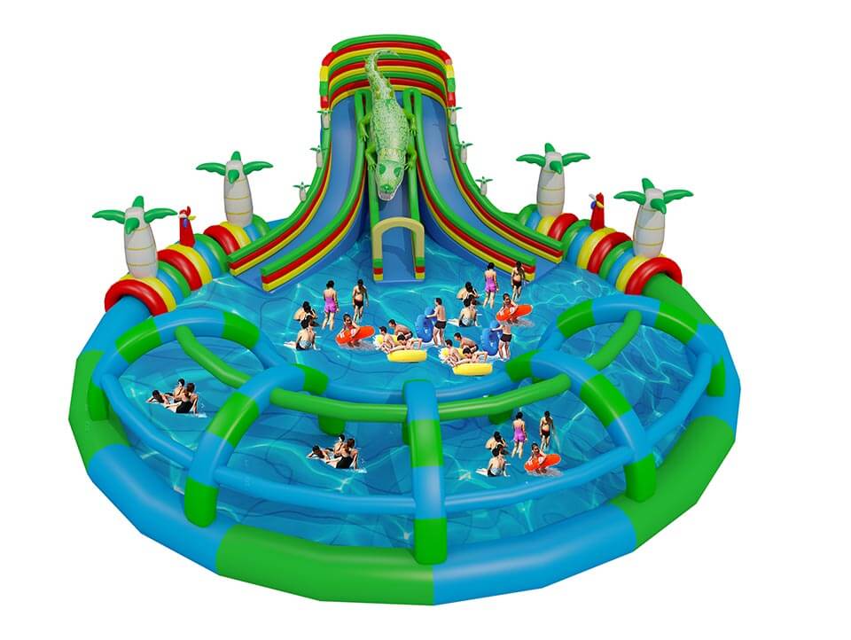 Inflatable Jungle Adventure Crocodile Water Park