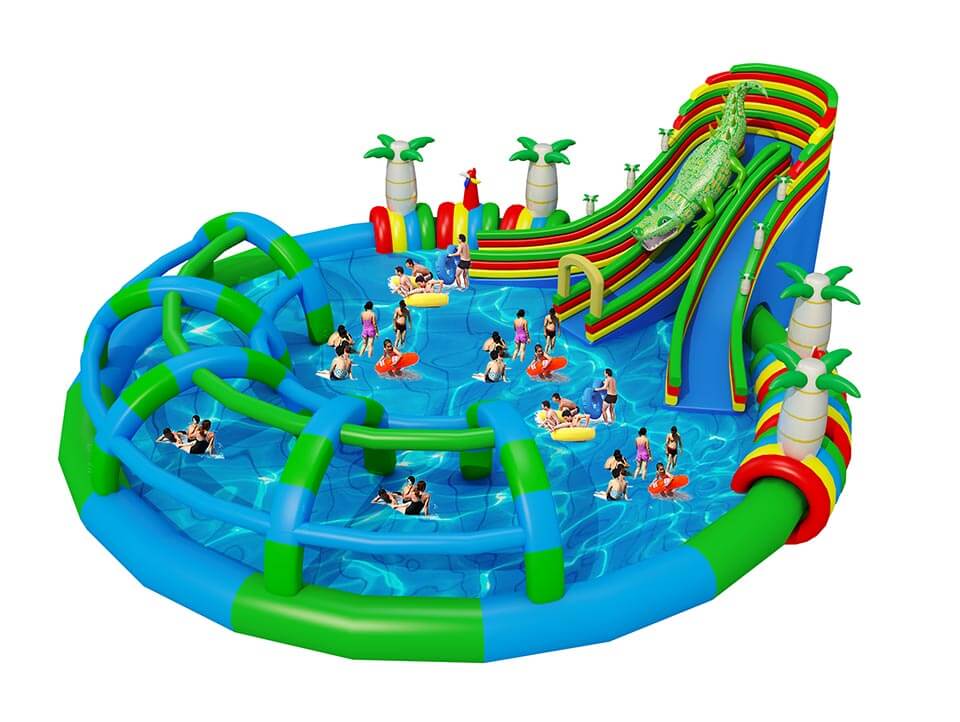 Inflatable Jungle Adventure Crocodile Water Park